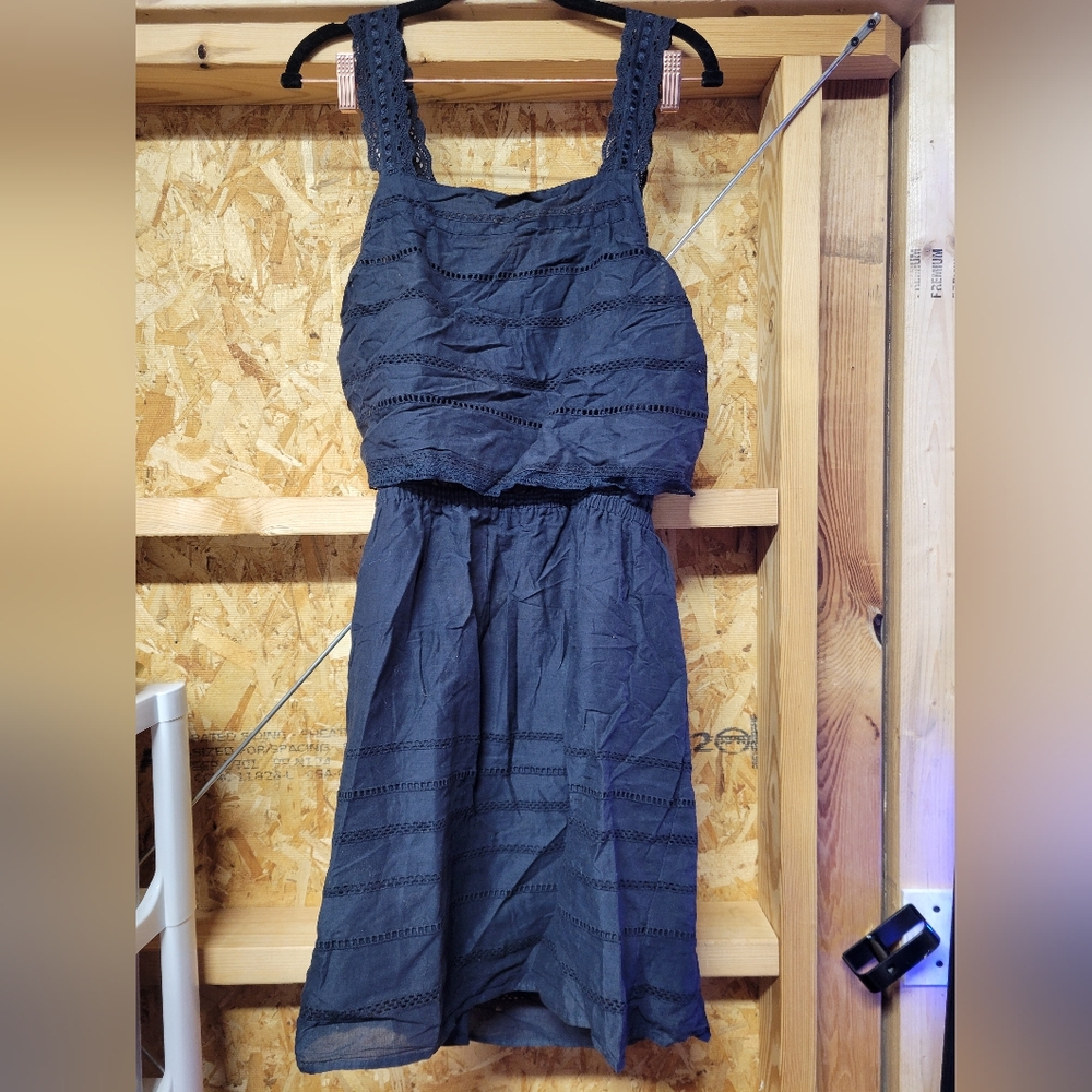 Romeo & Juliet Couture NEW NWOT BLACK OPEN BACK‎ TIERED DRESS SIZE LARGE